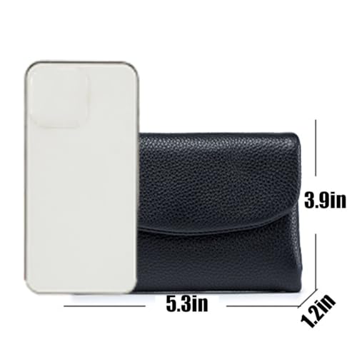 Joyfullygo Wallet, Upgrade Unisex Pebble Soft Genuine Leather Cash Wallet With Card Holder, Can Hold Coins Id Cards (Light Blue)2