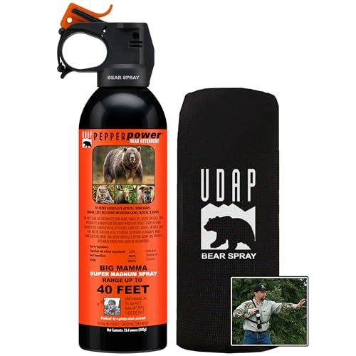 UDAP 18CP Super Magnum Bear Spray, Multi,13.4oz