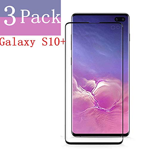 FURgenie Compatible Samsung Galaxy S10 Plus PET Screen Protector, FURgenie (3 Pack - Black) [Case-Friendly][3D Coverage][No Bubble] PET HD Screen Protector Film Compatible Samsung Galaxy S10 Plus