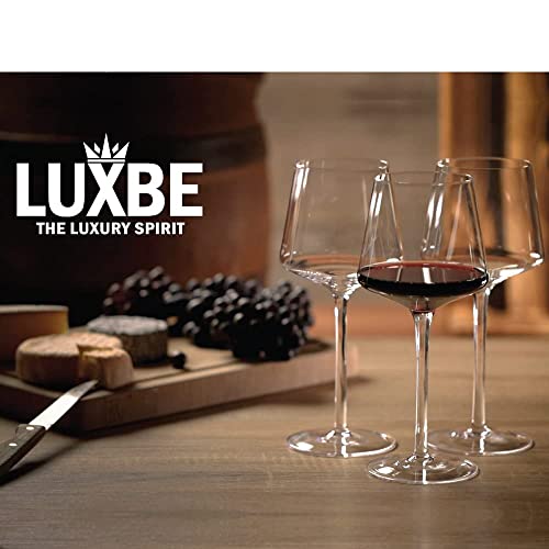 Luxbe - Crystal Wine Glasses 20.5-Ounce, Set Of 4 - Red Or White Wine Large Glasses - Pinot Noir - Burgundy - Bordeaux - 600Ml #TOP1