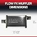 Flowmaster Flow FX Chambered Muffler – 2.50” Offset In / 2.50” Center Out – Moderate Sound – Stainless Steel – Affordable Performance for Modern Trucks, Muscle Cars & Daily Drivers (71226)