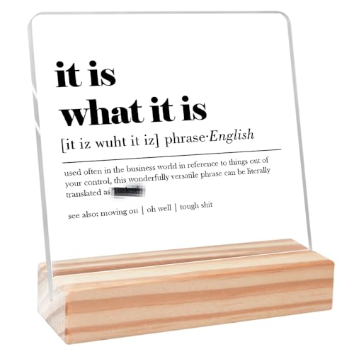 It is What It Is Definition Sign Acrylic Plaque Fun
