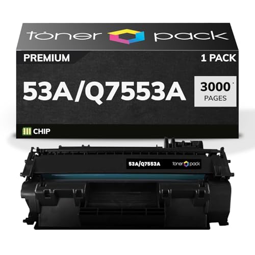 TONER PACK 53A Q7553A Cartucho de Toner Compatible para HP 53A LaserJet M2727NF MFP P2014 P2015 P2015d P2015dn P2015n P2015x 1160 1160LE 1320 1320N 1320NW 1320TN 3390 3392 (1 Unidad)