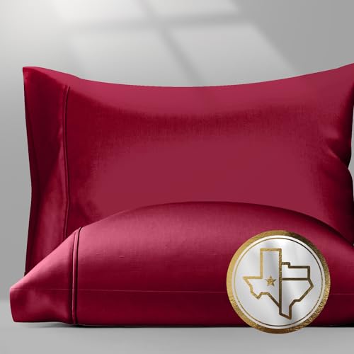 Texas Linen Co. 100% Egyptian Cotton King Pillow Cases (Set of 2)