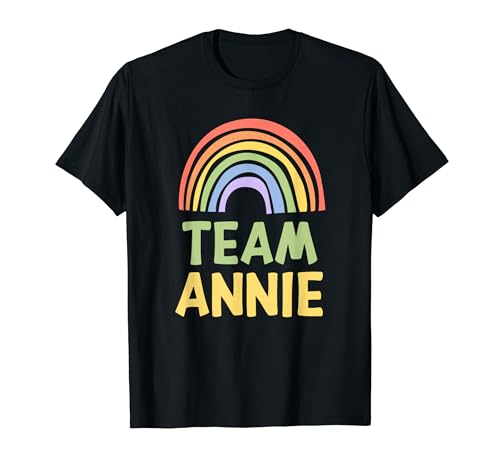 Happy Colorful Team Annie Rainbow Pride Green Yellow T�V���c