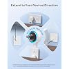 TROND 360 Rotating Plug Power Strip, 3FT Short Extension Cord with Multiple Outlets and 3 USB Ports, 1440 Joules Wall Mount Surge Protector for Bedroom Kitchen Office Dorm Room, White