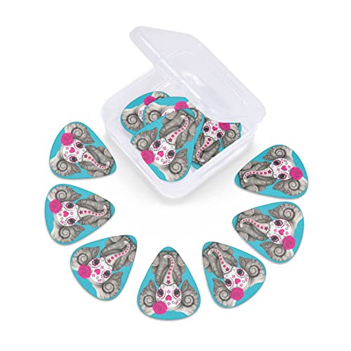 Pack de 12 médiators Day Of The Dead Sugar Skull Elephant médiators pour guitare électrique guitare acoustique diverses… - Les Beatles, Paul McCartney, John Lennon, RIngo Starr, George Harrison Pack de 12 médiators Day Of The Dead Sugar Skull Elephant médiators pour guitare électrique guitare acoustique diverses… – Image 6
