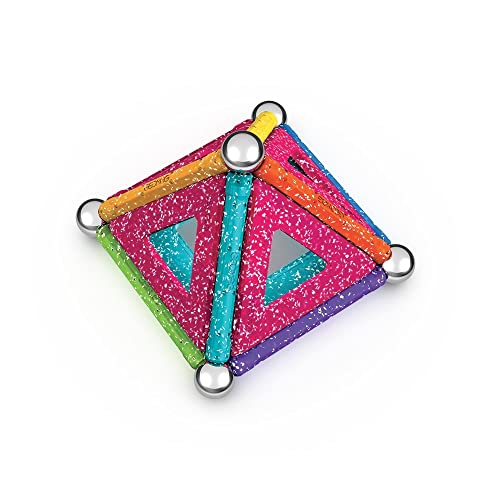 Geomag Glitter 22 Pièces Constructions Magnétiques à Paillettes pour Enfants Dès Blocs Magnétiques avec 8 Bâtonnets 8 Boules 6 Plaques 100% Plastique Recyclé Fabrication Suisse - vue 9