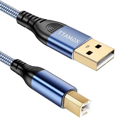 USB-Druckerkabel 4.5M,USB B Drucker Kabel Hochgeschwindigkeits-Scanner | kompatibel mit Lexmark, Dell, HP, Canon, Epson, Xerox, Brother, DAC und mehr, Blau
