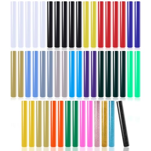 LIAILA 50 Hojas Vinilo Textil Termoadhesivo 30,5 x 20,5 cm para Cricut
