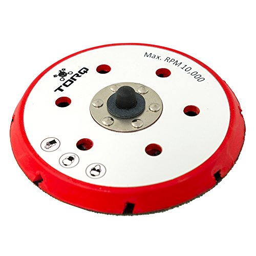Torq-Buflc_202 R5 Dual-Action Backing Plate With Hyper Flex Technology (6 Inch), Red #TOP2