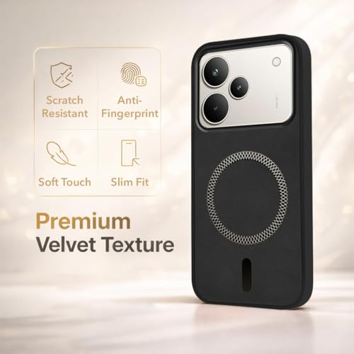 Image of Jkobi Leather Finish Back Cover Case for Realme P4 Pro (MagSafe Compatible Wireless Charging | Soft Touch | Camera Bump Protection)