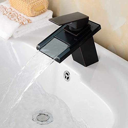 Robinet d'évier de cuisine anti calcaire noir et verre durable