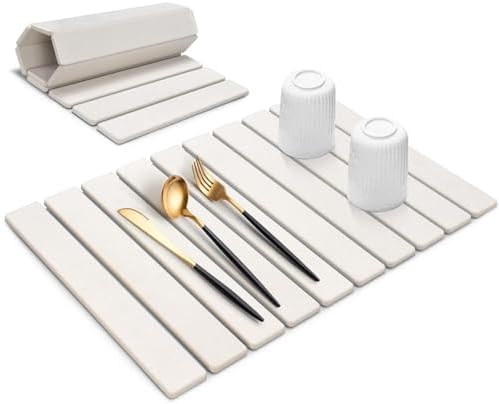 Large Stone Dish Drying Mat for Kitchen Counter, 24"(L)×16"(W), C...