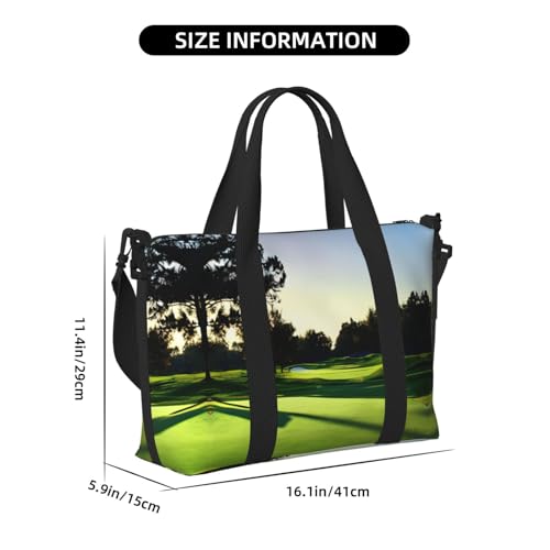 Golf Course print Travel Duffle Bag,Weekender Bags,Gym Duffel Bag,Luggage Duffle Overnight for Women Men4