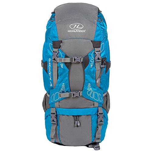 Highlander Discovery RUC180 TL: Mochila de senderismo  Verde Azulado  Gris  45
