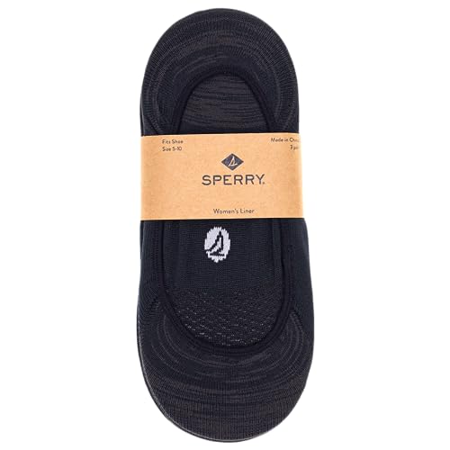 Sperry Women's Authentic Original Boat Shoe Liner Socks-3 Pair Pack-Moisture Wicking and Heel Gripper3