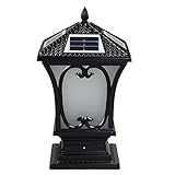 ★★ IP65 resistente al agua y al polvo: la lámpara de columna de luces de jardín para uso en exteriores está hecha de aluminio fundido a presión de alta calidad. Las piezas de precisión están selladas para que la lluvia y el polvo no puedan penetrar. Se puede iluminar normalmente en días lluviosos