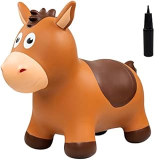 INPODAK Animal Hopper, Horse Space Hopper, Bouncy Animal Hopper for Kids, Jumping Horse for Kids, Toddler Ride On Toy, Hopping Games for Boys Girls