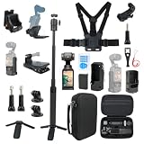 Zubehörset für den DJI Osmo Pocket 4, inklusive Tragetasche, Selfie-Stick, Magnethalterung, Rahmen, Displayschutzfolie, Silikonhülle, Mini-Stativ und mehr