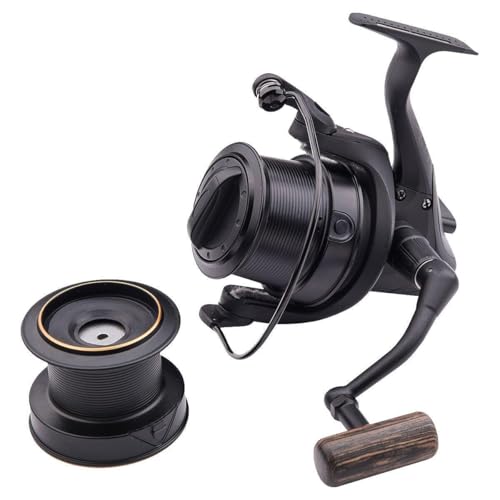 Moulinet Riot 65S noir mat pour canne à carpe et pêche longue distance