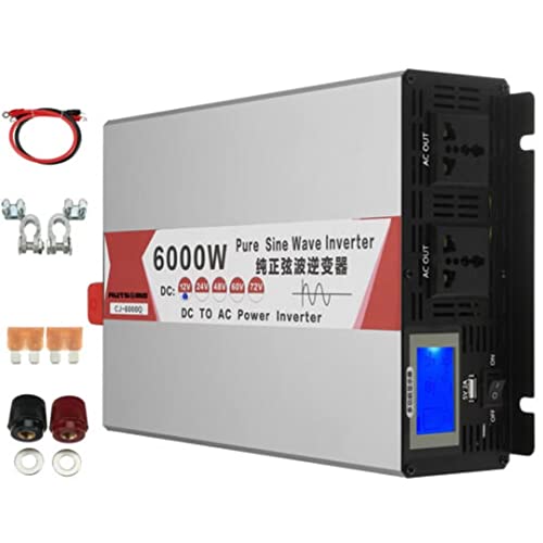 Convertisseur 12V 220V pure sinus 6000W à double prise auto