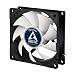 Produktbild ARCTIC F8 Silent - Besonders leiser 80 mm Gehäuselüfter, Case Fan mit Standardgehäuse, nahezu lautlos, Push- oder Pull Konfiguration möglich, 1200 U/min. - Schwarz/weiß