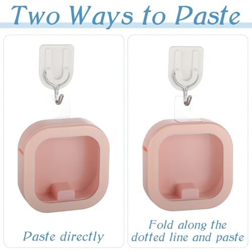 Prudiut 300 Pack Hang Tabs Hook Hang Tags Adhesive Hanging Tabs Heavy Duty Sticky Tabs Hang Hooks for Retail Displays in Business Shops(1.1 * 1.7 Inch)