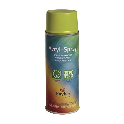 Rayher Hobby Spray peinture acrylique mat,vert pomme, 200ml, DIN EN71-3, base aqueuse, séchage...
