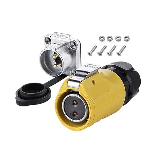 Conector de alimentación industrial M20 de 2 pines macho hembra que elimina sobrecalentamientos 2