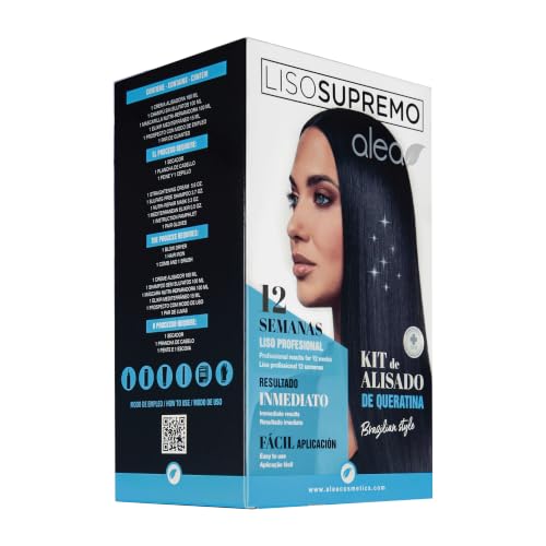 ALEA - Kit Liso Supremo - Crema Alisadora 160ml + Champú sin Sulfatos 100ml + Mascarilla 100ml + Elixir 15ml - Keratina para Alisar el Cabello - Duración 12 Semanas - Cabello Suave y Brillante