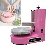 Automatische Rotierende Plattenspieler Kuchen Zuckerguss Maschine,Creme-Dekorations-Streichmaschine, 4-12 Zoll Verstellbare Kuchenform, für Kuchen- und Dessertgeschäfte-pink