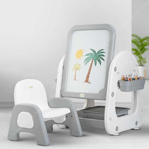 Image of BAYBEE Kids Study Table (Grey White)