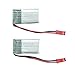 KCRTEK Lipo Battery, 2pcs 3.7V 400mah Battery with JST Plug for RC Quadcopter Holy Stone MJX X400 X400W X800 X300C Sky Viper S670 V950hd V950str HS200W and Other Quadcopter Drone