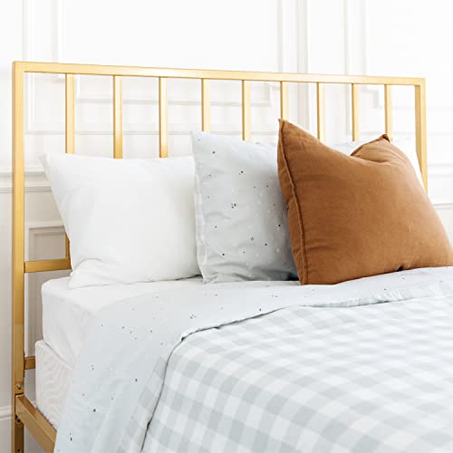 Makemake Organics Organic Duvet Cover Twin Gots Certified Organic Cotton Duvet Set With 2 Standard Pillowcases (20"X30") Dreamy Soft Reversible Breathable Kids Children (68" X 88", Milkyway + Gingham) #TOP1
