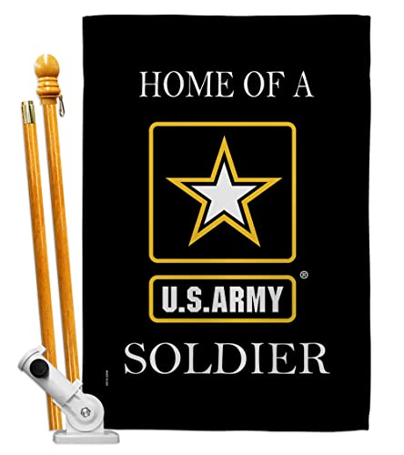 US Army Army Soldier House Flag Set Armed Forces Rangers United State American Military Veteran Retire Official Decoration Banner Small Garden Yard Lawn Proch, 28 x 40 inch, Made in USA