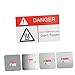 ABOOFAN 4Pcs Hot Surface Warning Labels Self Adhesive High Temperature Safety Stickers for Industrial and Kitchen Use Easy Identification to Prevent Burns