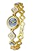 BESTKANG Luxury Ladies Hollow Four Leaf Grass Bracelet Chain Watches Waterproof Fashion Dress Quartz Watch (Gold Blue)