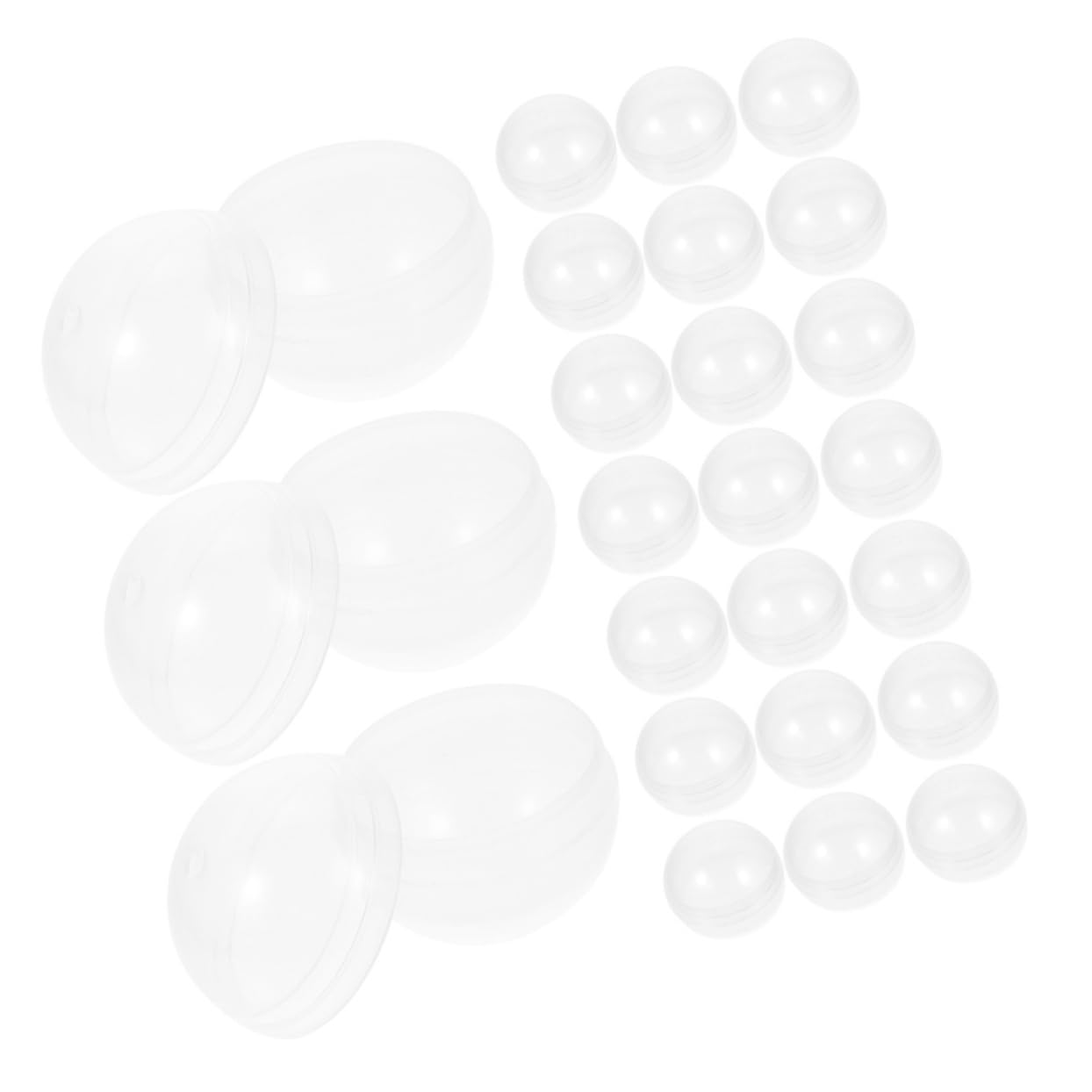 PRETYZOOM Empty Round Ball Plastic Capsules Boys and Girls Toys Vending Machine Balls Candy Packaging Containers