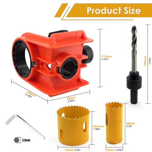 Kit de instalación de cerrojo con sierras de corona para puertas miniatura 7