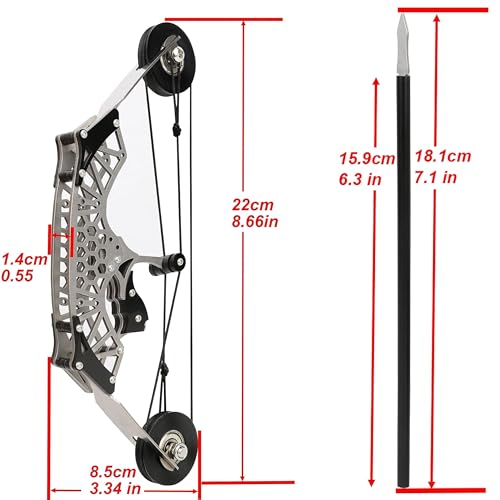 Compound Bow and Arrows Set for Archery Target Shooting Small Hunting Games PocketBow Survival Bow Gift LTH/RTH (Type4)