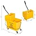 Commercial Mop Buckets 5 Gallons Household Mop Buckets with Side Press Wringer Smooth Wheels and Mop-Handle Holder for Professional Industrial Business