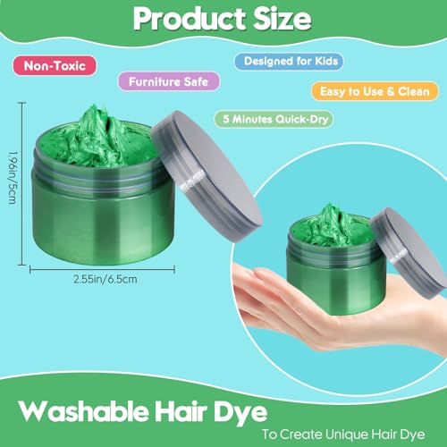 Cera de Color Temporal para Cabello Kit Green miniatura 2