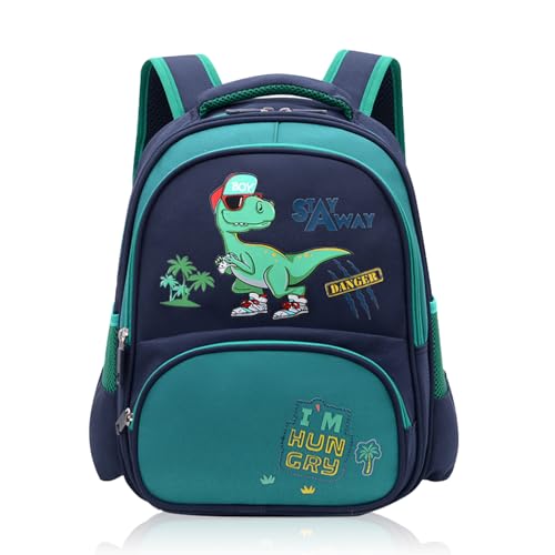 Mochila Niño, Mochila Dinosaurio Niño Resistente al Agua Mochila Escolar para Niños de 3-6 Años Mochila Infantil de Nombre para Escuela Viaje Mochila linda para niños (Mail Blue)