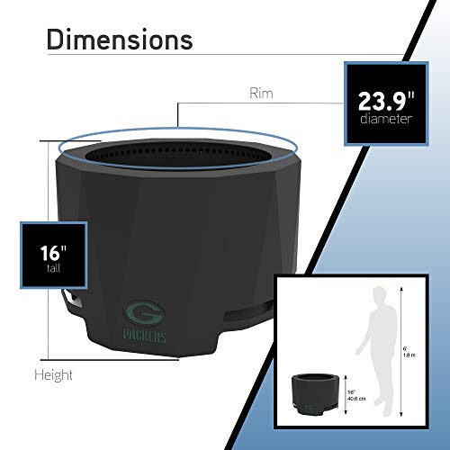 Blue Sky Outdoor Living PFP2416-PACKERS Patio Fire Pit, Green Bay Packers - Thumbnail 3