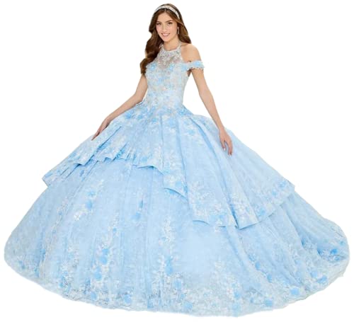 Robe de Quinceanera bleu clair ajustable pour sublimer les courbes sans serrer