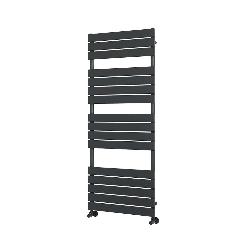 Milano Lustro Anthracite Flat Panel Heated Towel Rail - 1500mm x 600mm