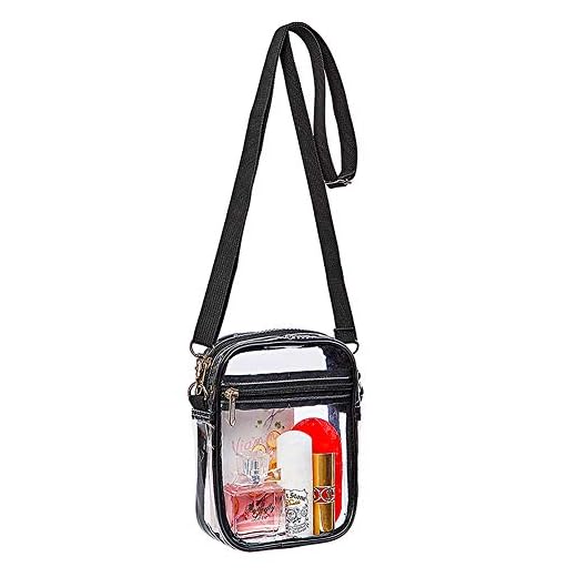 COVAX Clear Crossbody Purse Bag, Stadium Approved for Concerts, Festivals