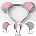 LLMSIX Mouse Ears Headband Animal Ears Headwear Gray Rat Ears Headband Dress Up Plush Hairband for Adult Fashion Hairband for Makeup Face Washing Cosplay Christmas Party Photo Props
