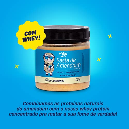 Mais Mu - Creme de Amendoim Crunchy - 450g - Chocolate branco